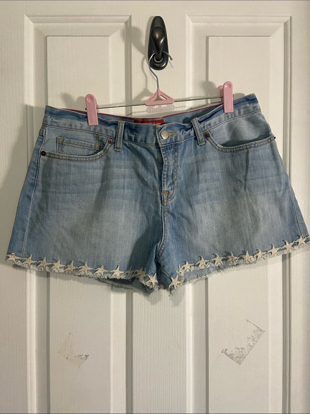 Lucky Brand Light Wash Denim Star-Trim Shorts